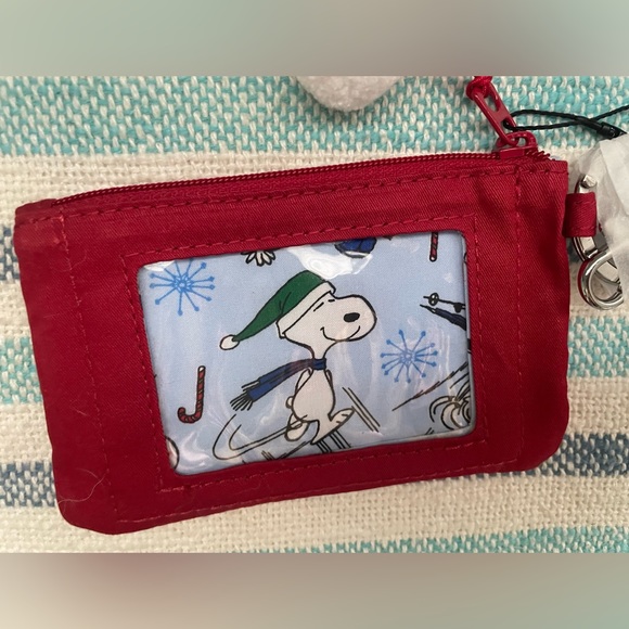 ❄️ NWT Vera Bradley Peanuts Snoopy Zip ID Lanyard in Woodstock Ski Lift ❄️ - Picture 3 of 8